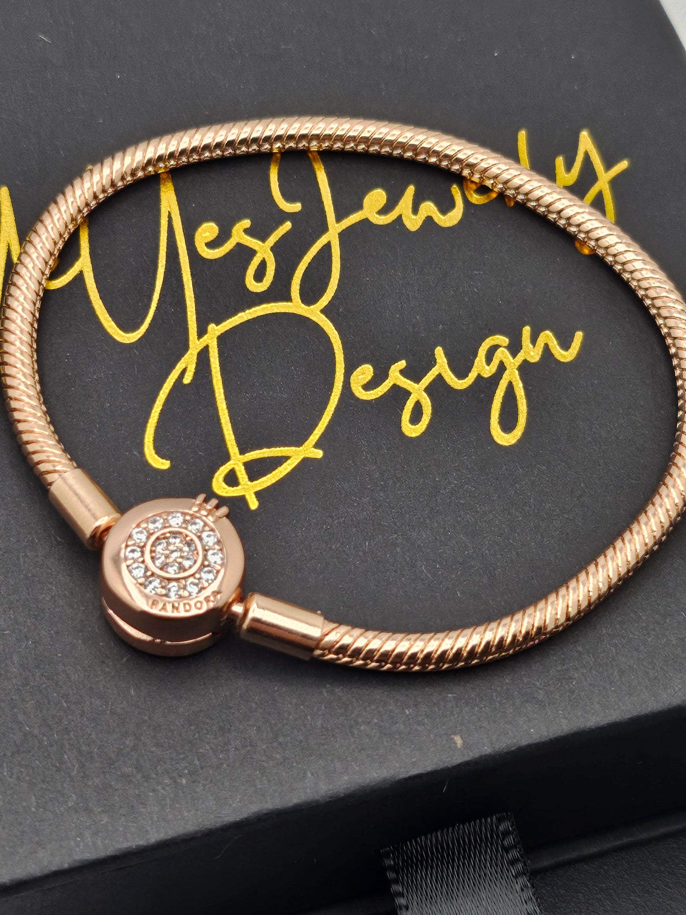 925 Sterling Silver Moments Snake Chain Bracelet with Logo. - YeYesJewelryDesign