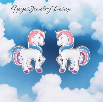 925 Sterling Silver Stud Tiny Animals Earrings. - YeYesJewelryDesign
