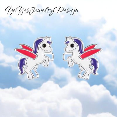 925 Sterling Silver Stud Tiny Animals Earrings. - YeYesJewelryDesign