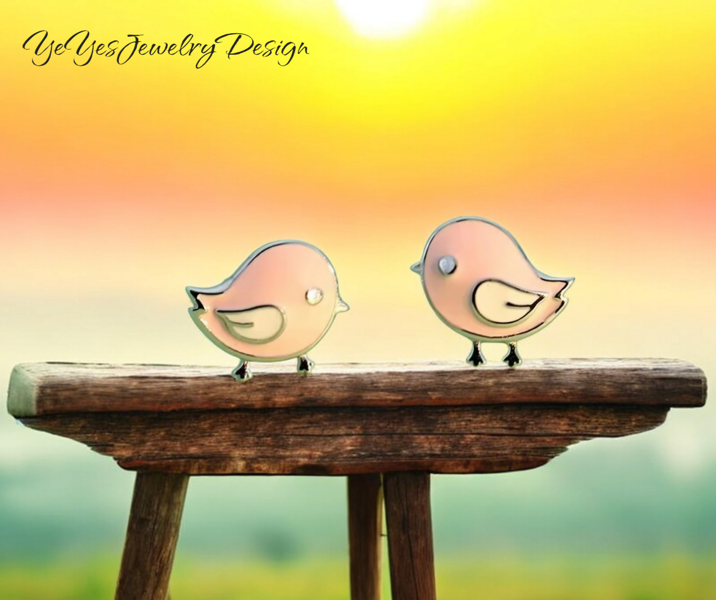 925 Sterling Silver Stud Tiny Animals Earrings. - YeYesJewelryDesign