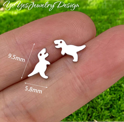 925 Sterling Silver Stud Tiny Animals Earrings. - YeYesJewelryDesign