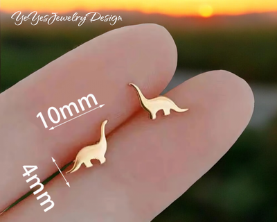 925 Sterling Silver Stud Tiny Animals Earrings. - YeYesJewelryDesign