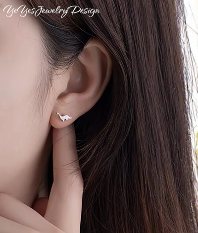 925 Sterling Silver Stud Tiny Animals Earrings. - YeYesJewelryDesign