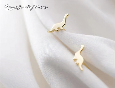 925 Sterling Silver Stud Tiny Animals Earrings. - YeYesJewelryDesign