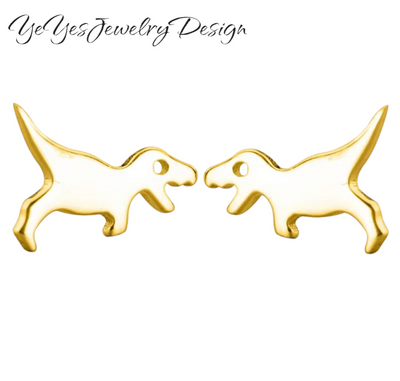 925 Sterling Silver Stud Tiny Animals Earrings. - YeYesJewelryDesign