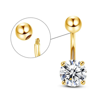 Moissanite Belly button Navel Piercing over 925 sterling silver. - YeYesJewelryDesign