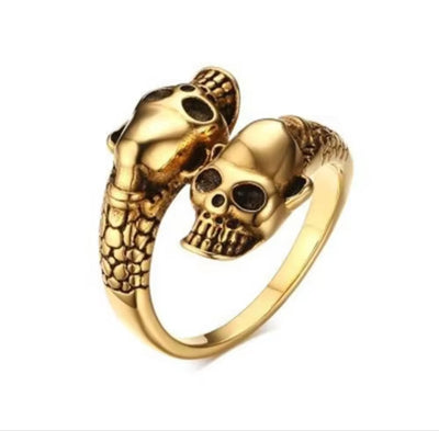 Gothic Adjustable Waterproof Stainless-Steel Skull Head for Men and Women. - YeYesJewelryDesign