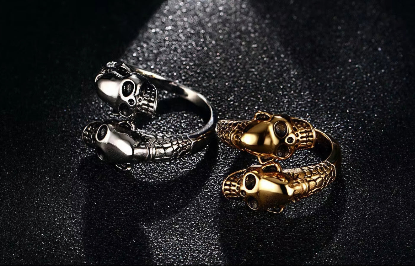 Gothic Adjustable Waterproof Stainless-Steel Skull Head for Men and Women. - YeYesJewelryDesign