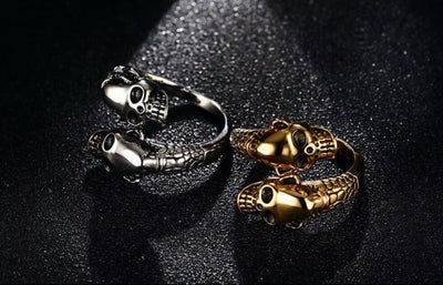 Gothic Adjustable Waterproof Stainless-Steel Skull Head for Men and Women. - YeYesJewelryDesign