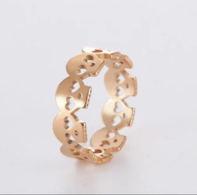Stainless Steel Waterproof Gothic Skull Head Ring. - YeYesJewelryDesign