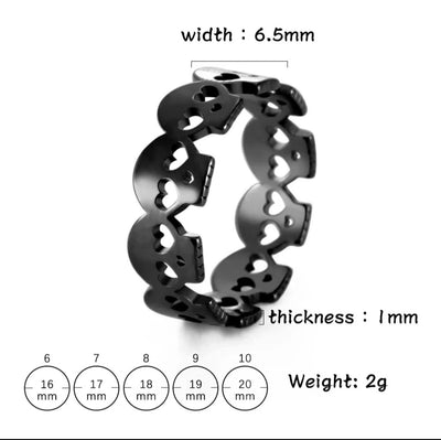 Stainless Steel Waterproof Gothic Skull Head Ring. - YeYesJewelryDesign