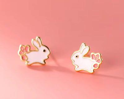 925 Sterling Silver Stud Tiny Animals Earrings. - YeYesJewelryDesign