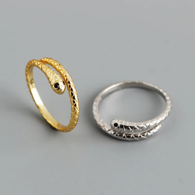 925 Sterling Silver Snake Ring - YeYesJewelryDesign