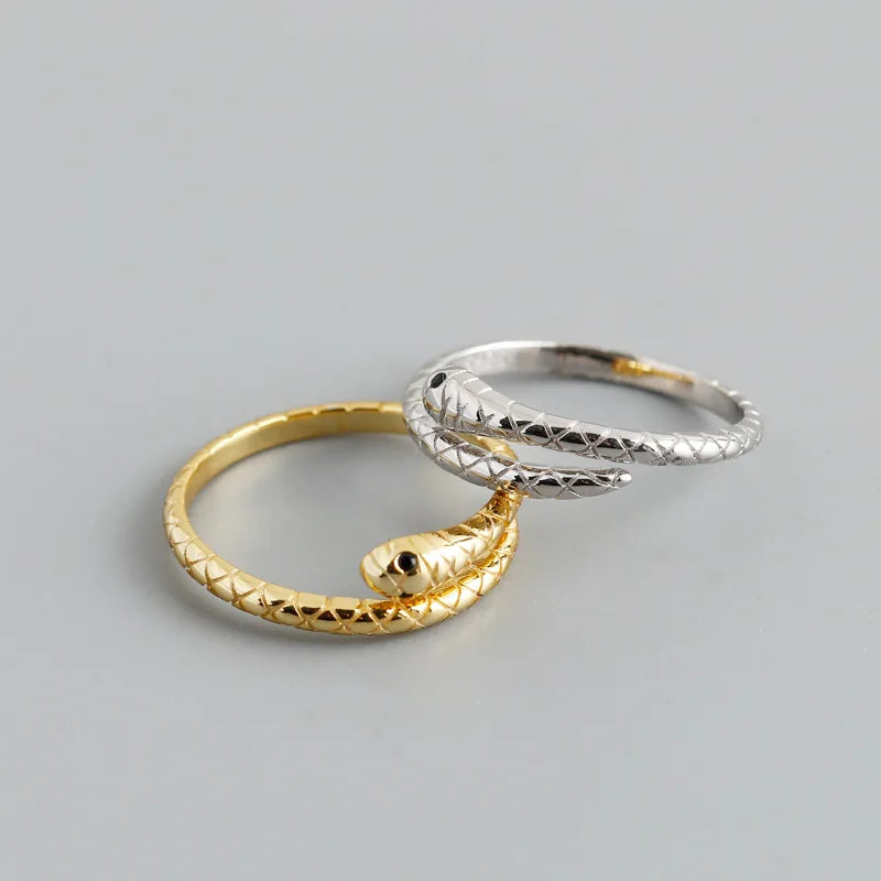 925 Sterling Silver Snake Ring - YeYesJewelryDesign